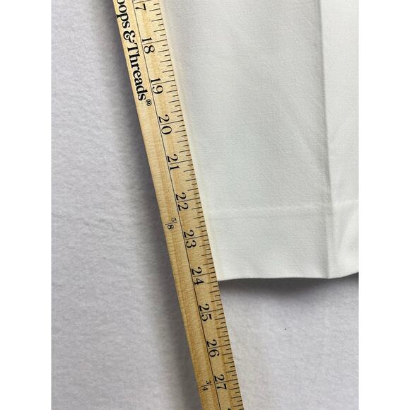 Woman's Talbots Heritage Copped Straight Leg white Dress Pants - Size 18 Formal - Picture 11 of 11